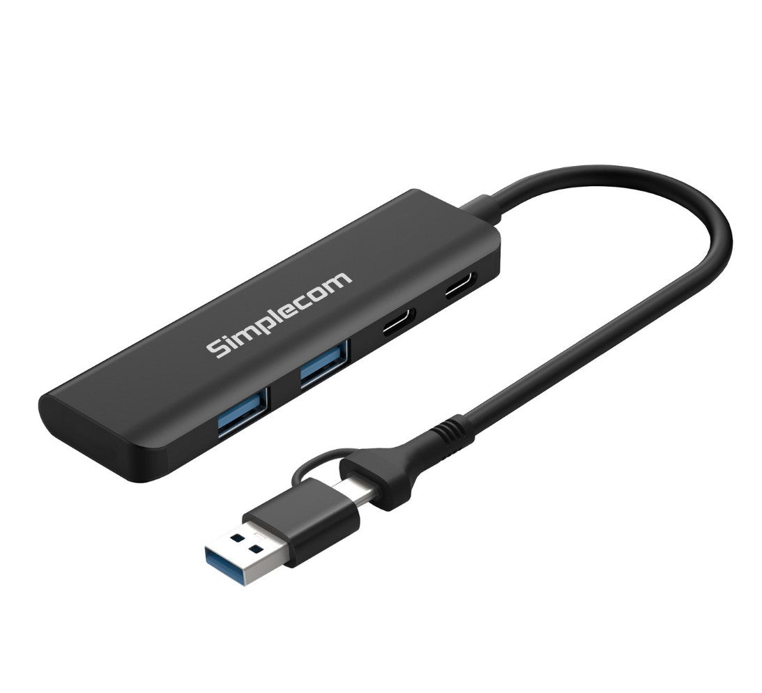 Simplecom CH385 SuperSpeed USB-A and USB-C 4-Port Combo Hub USB 3.2 Gen 1 (2x USB-A and 2x USB-C Ports) Simplecom CH385 SuperSpeed USB-A and USB-C 4-Port Combo Hub USB 3.2 Gen 1 (2x USB-A and 2x USB-C Ports)